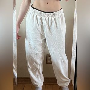 White joggers